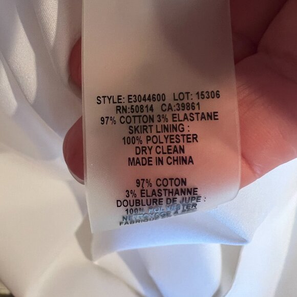 Elie Tahari Cream Wrap Midi Dress, Embroidered Yoke. Never Worn! Size 10 - Picture 4 of 6